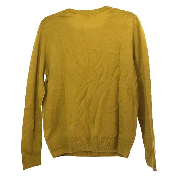 NWT Quince Sweater Womens Large Yellow Mongolian Cashmere Spicy Mustard - Picture 2 of 5